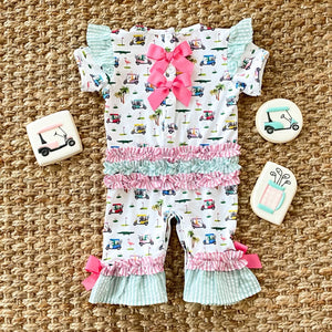 The Palms Girls Golf Romper Seven Lantern Lane