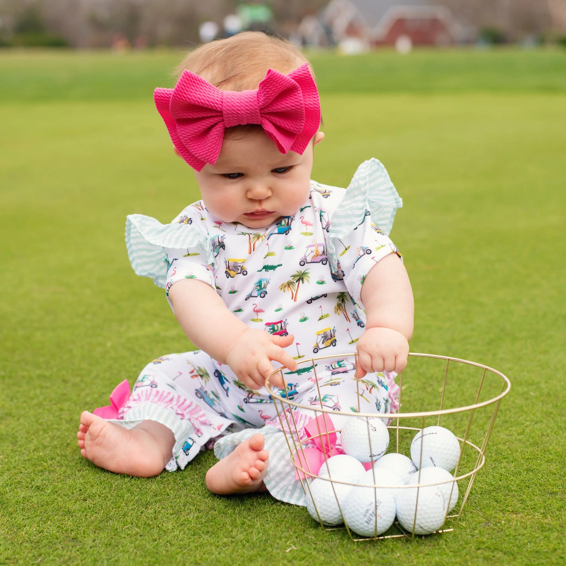 The Palms Girls Golf Romper Seven Lantern Lane