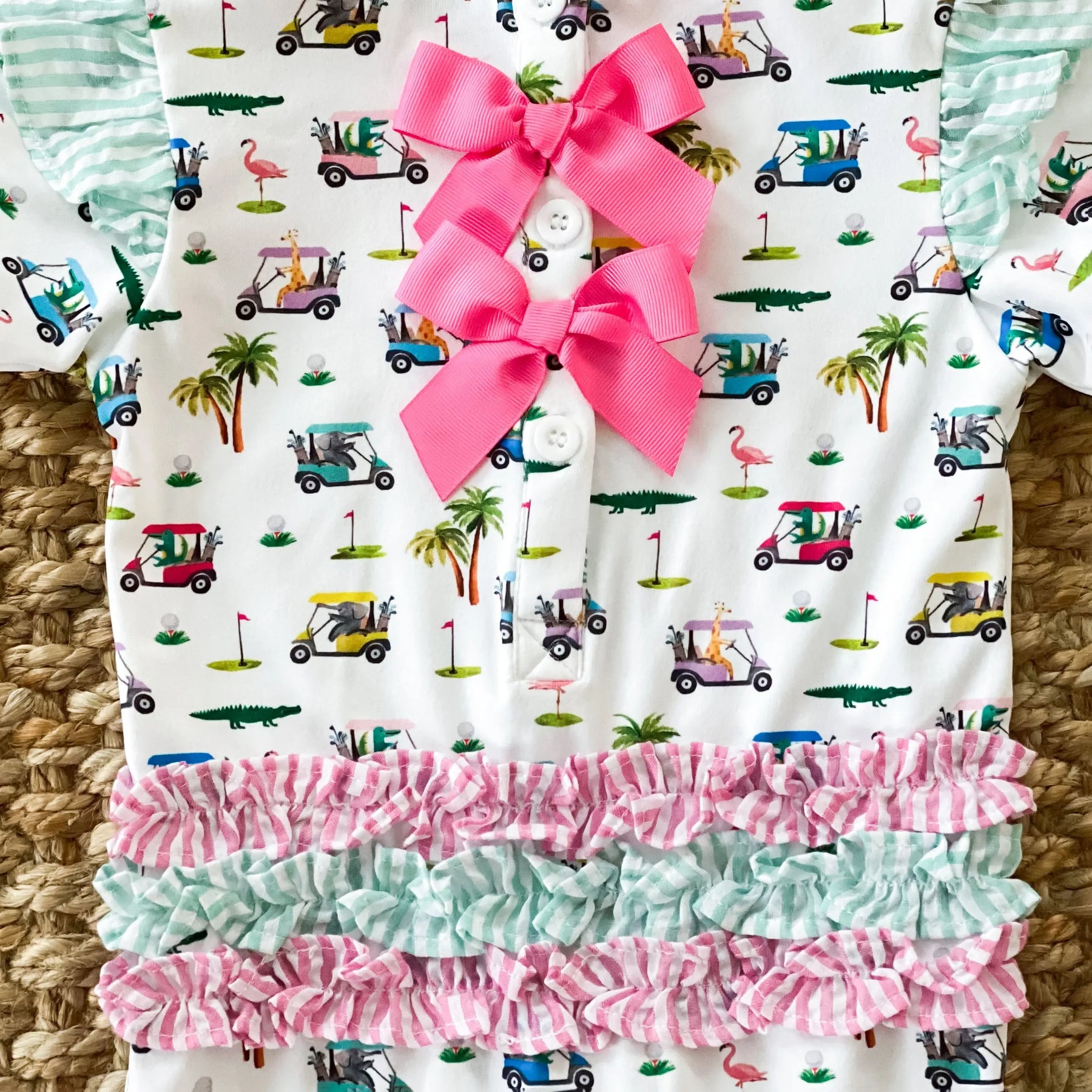 The Palms Girls Golf Romper Seven Lantern Lane