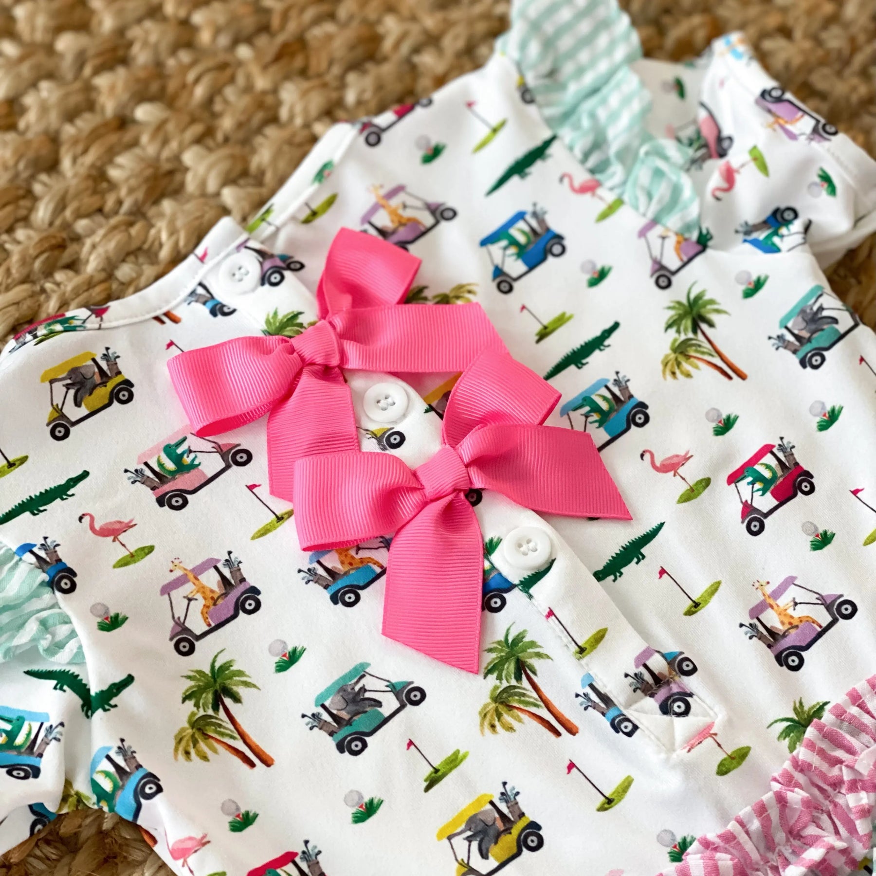 The Palms Girls Golf Romper Seven Lantern Lane