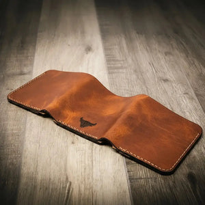 Open Trinity Trifold Wallet highlighting organized storage