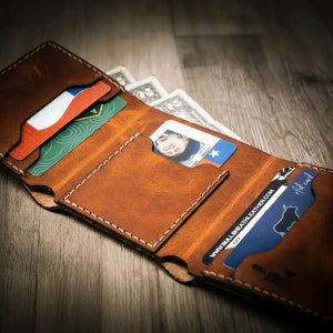 Trinity Trifold Wallet side profile showing its folded design
