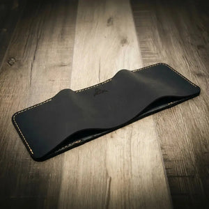 Trinity Trifold Wallet detailed stitching and edge finishing