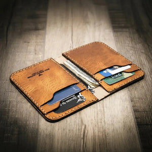 Tyler wallet interior with cash compartment
