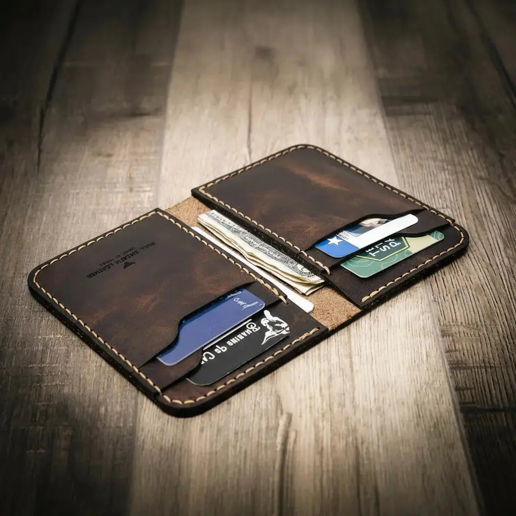 Tyler leather wallet card organization