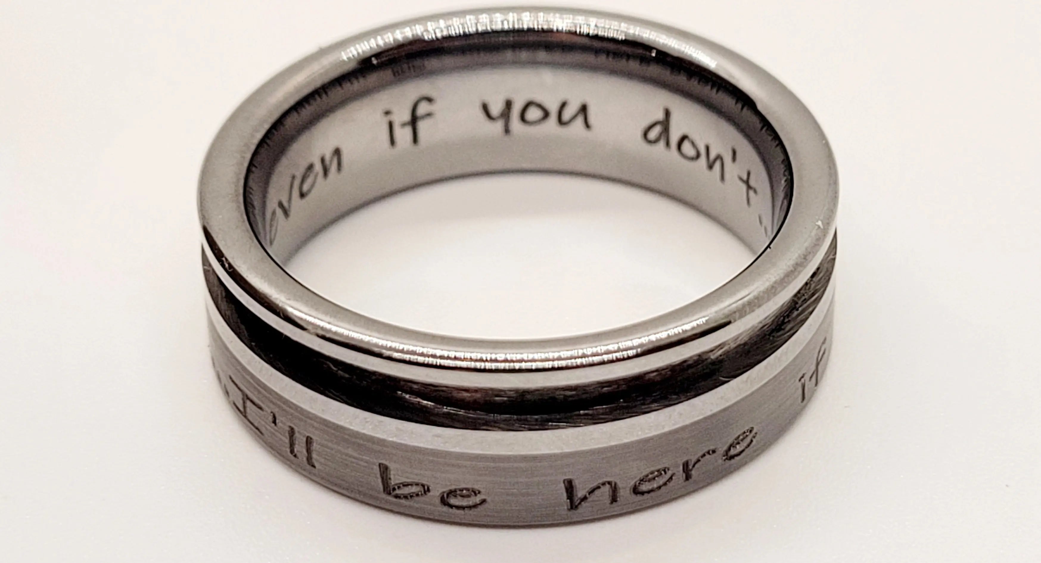The "I'll Be Here" Memorial Ring by Cotton Street Art Company, handmade jewelry detail photo 2