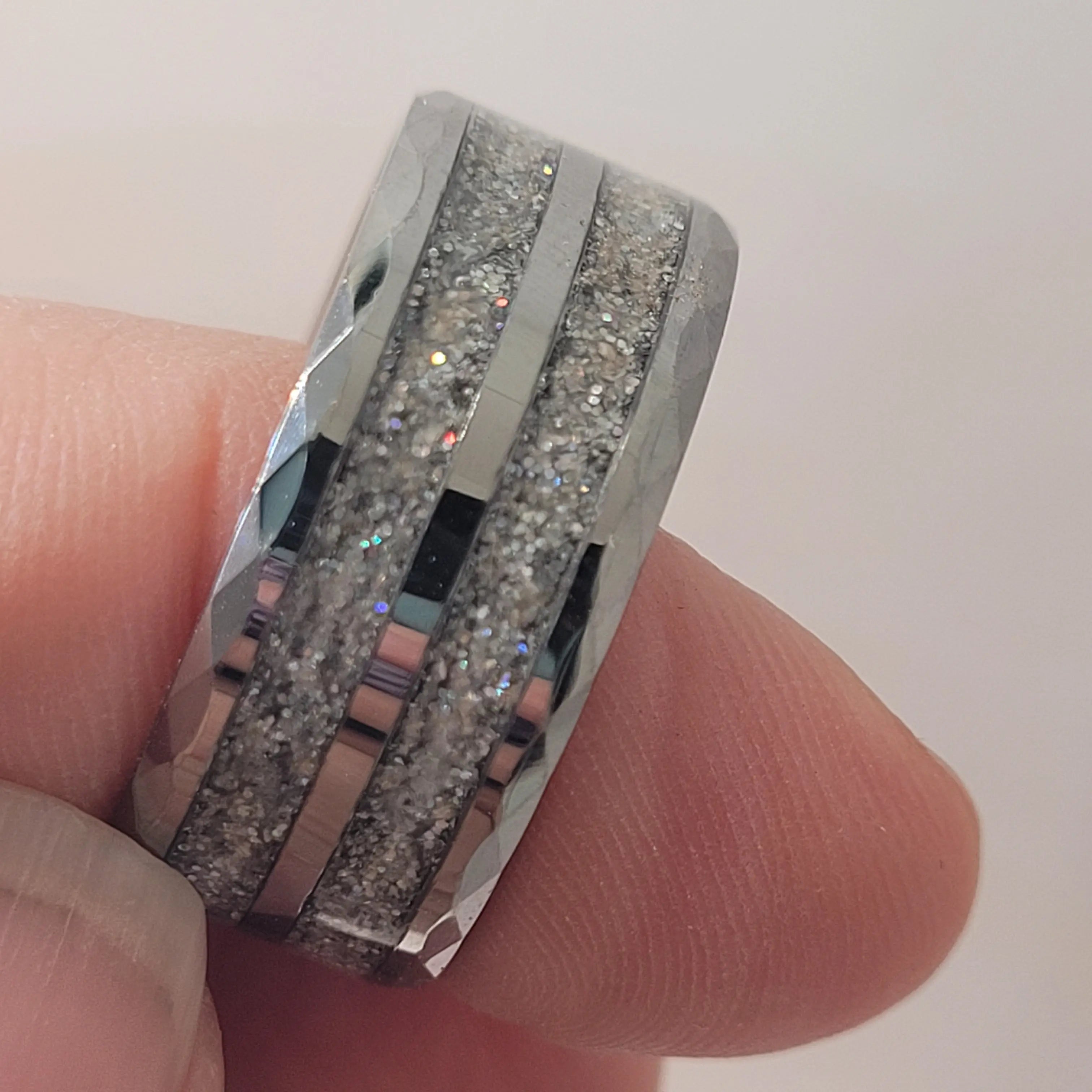 The "Starlight Memorial Ring" by Cotton Street Art Company, handmade jewelry detail photo 2