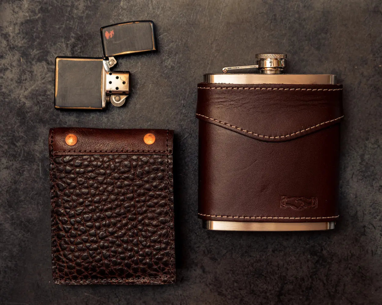 Theodore Leather Bifold Wallet by Mission Mercantile Leather Goods, handmade leather goods detail photo 2