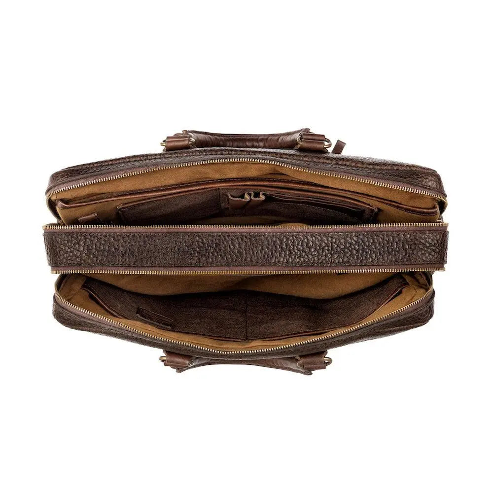 Theodore Leather Briefcase by Mission Mercantile Leather Goods, handmade leather goods detail photo 9