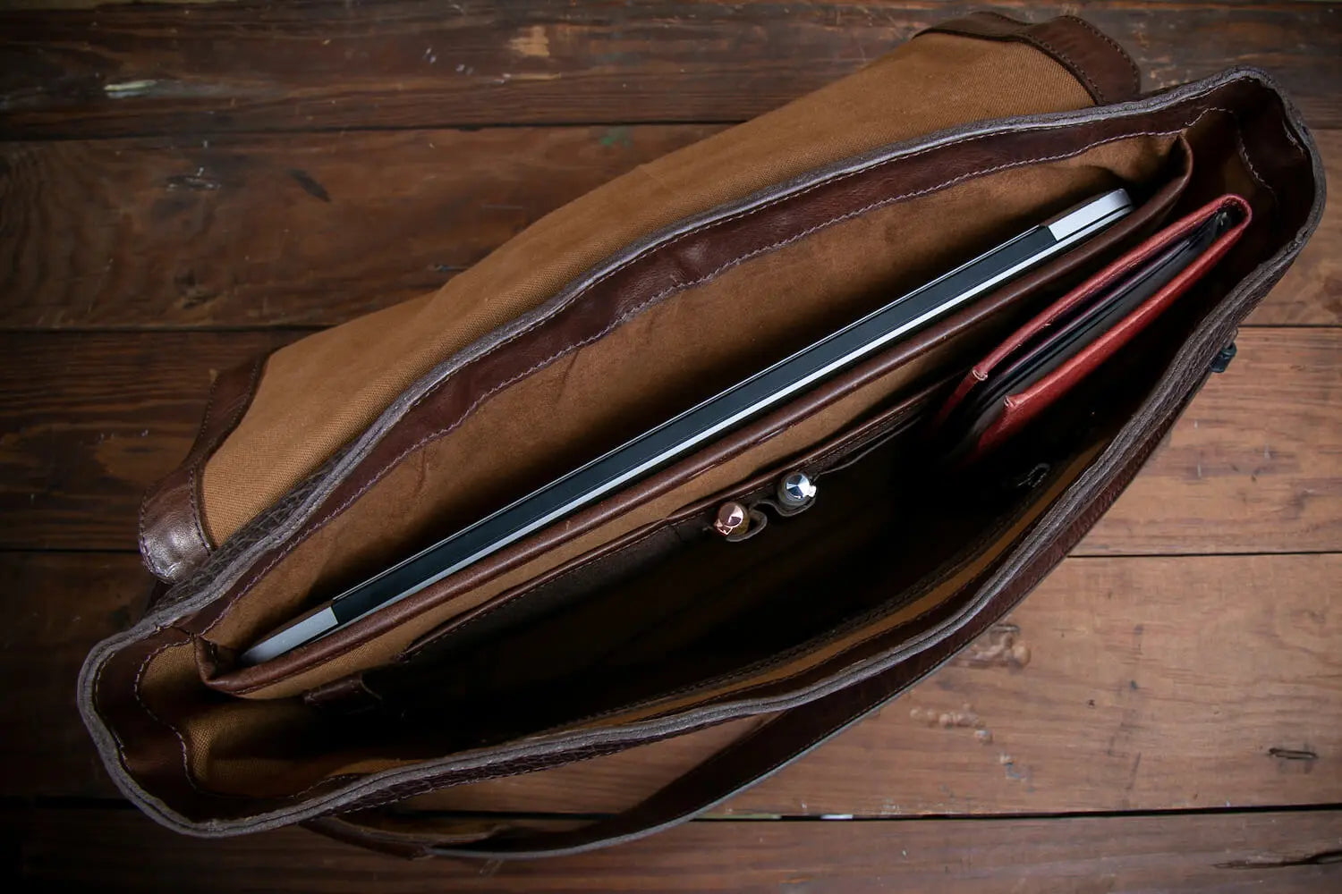 Theodore Leather Messenger Bag Mission Mercantile Leather Goods