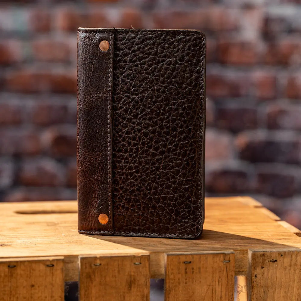 Theodore Leather Passport Wallet by Mission Mercantile Leather Goods, handmade leather goods main product photo