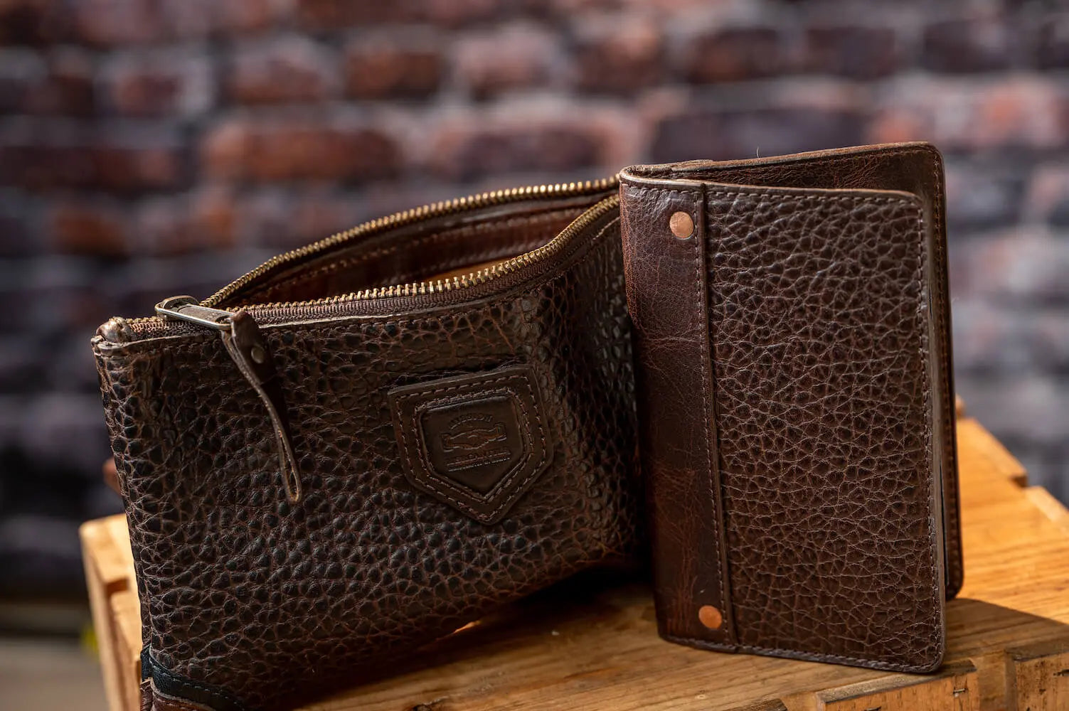 Theodore Leather Passport Wallet by Mission Mercantile Leather Goods, handmade leather goods detail photo 4