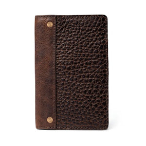 Theodore Leather Passport Wallet by Mission Mercantile Leather Goods, handmade leather goods detail photo 6