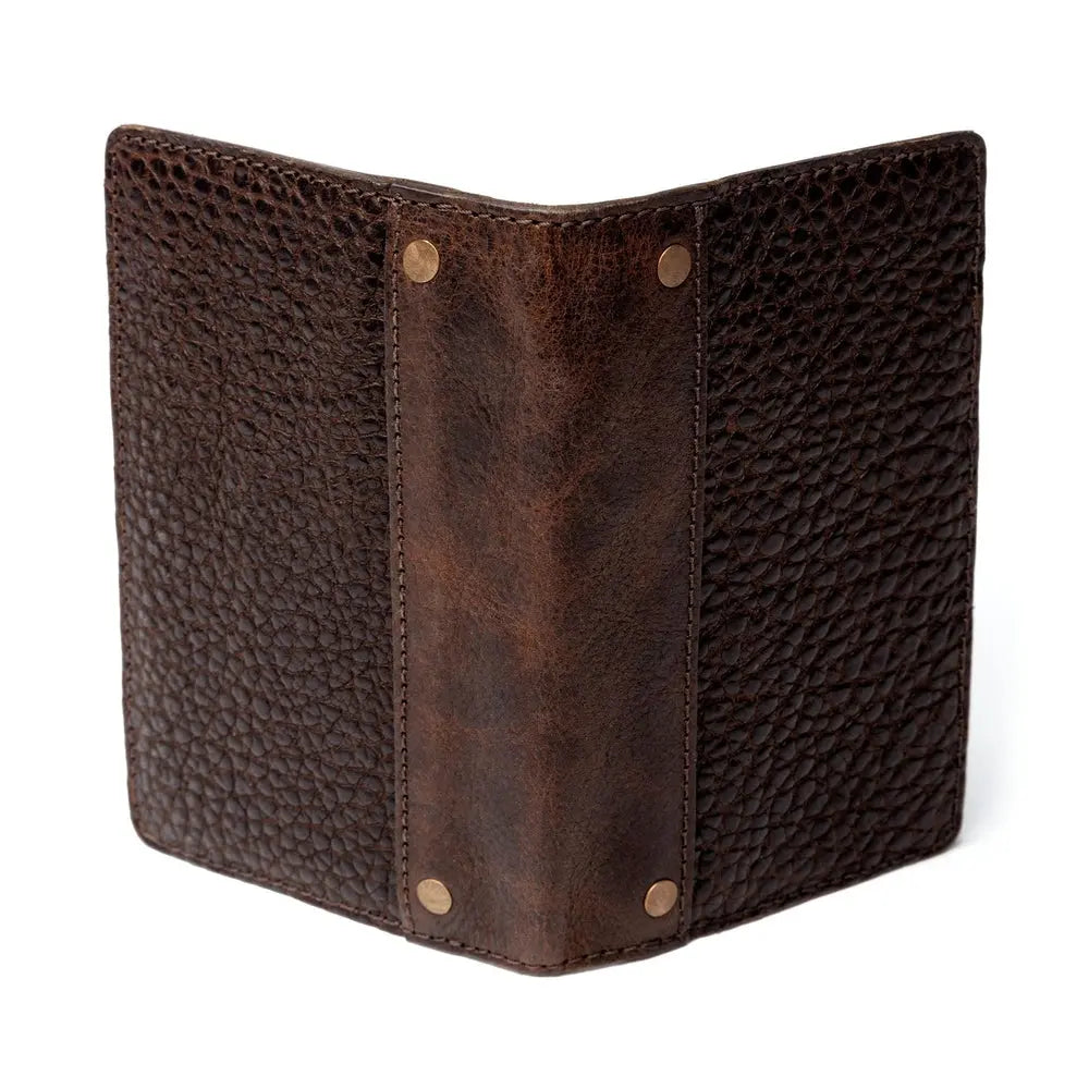 Theodore Leather Passport Wallet by Mission Mercantile Leather Goods, handmade leather goods detail photo 7