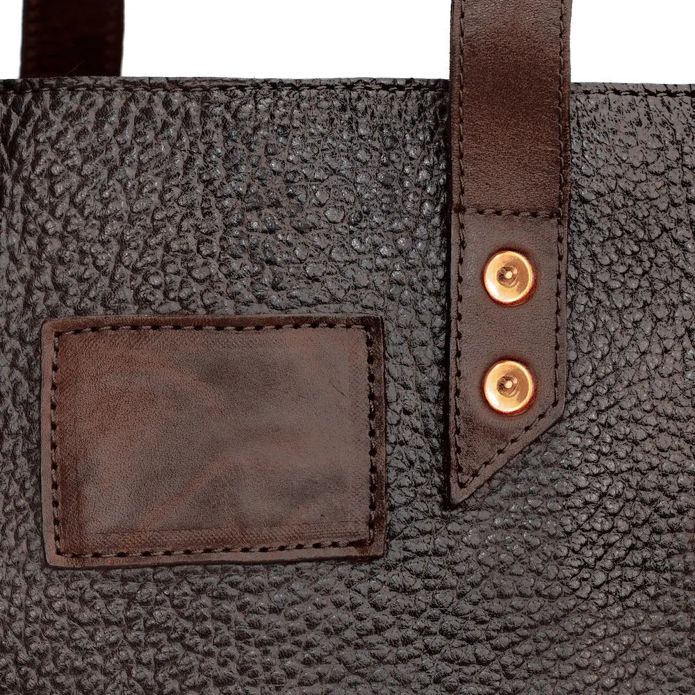 Theodore Leather Two Bottle Wine Tote Carrier Mission Mercantile Leather Goods