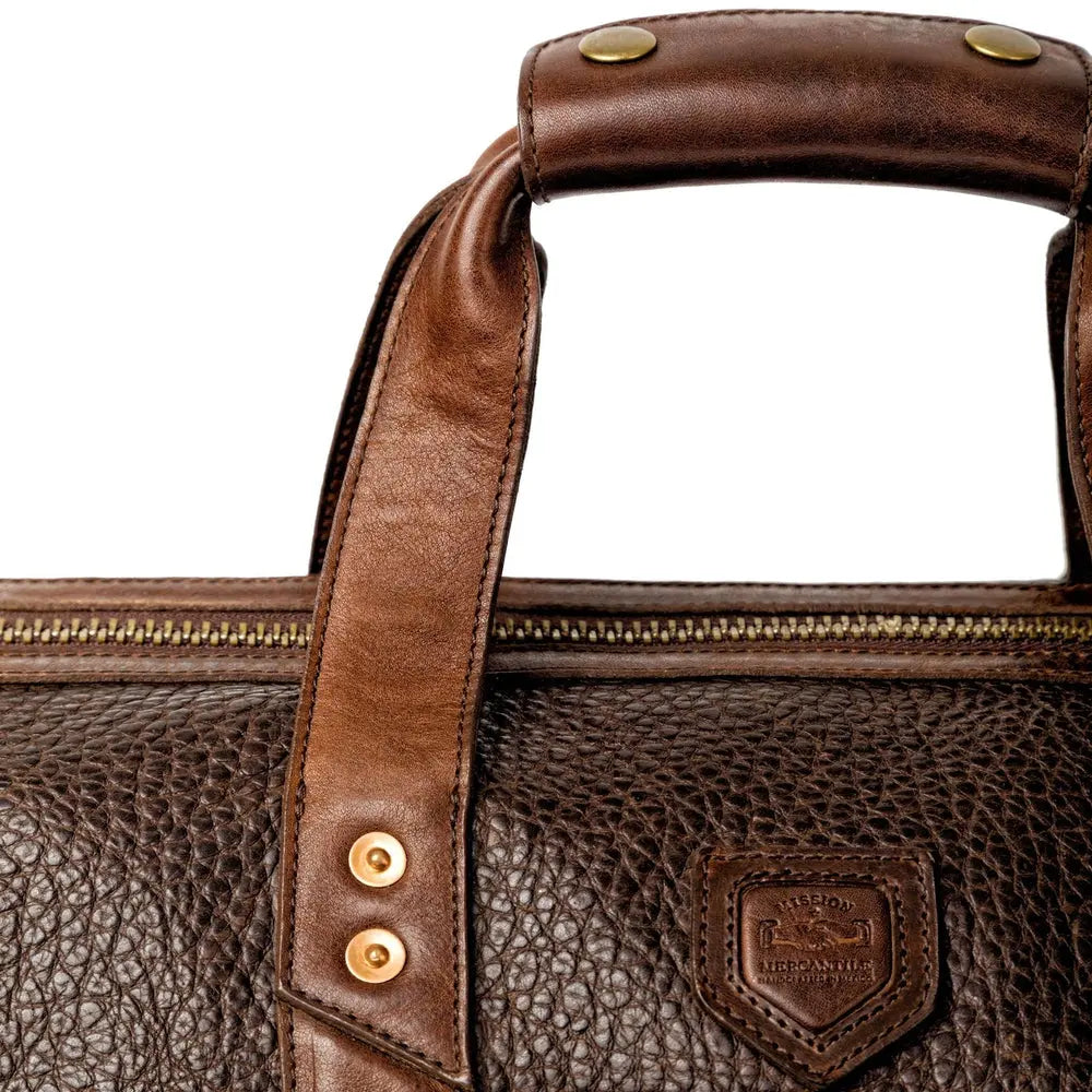 Theodore Leather Weekender Duffle Bag Mission Mercantile Leather Goods