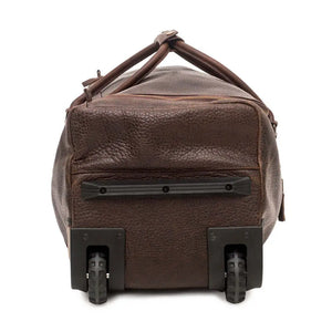 Theodore Leather Wheeled Carry-On Duffle Bag by Mission Mercantile Leather Goods, handmade leather goods detail photo 10