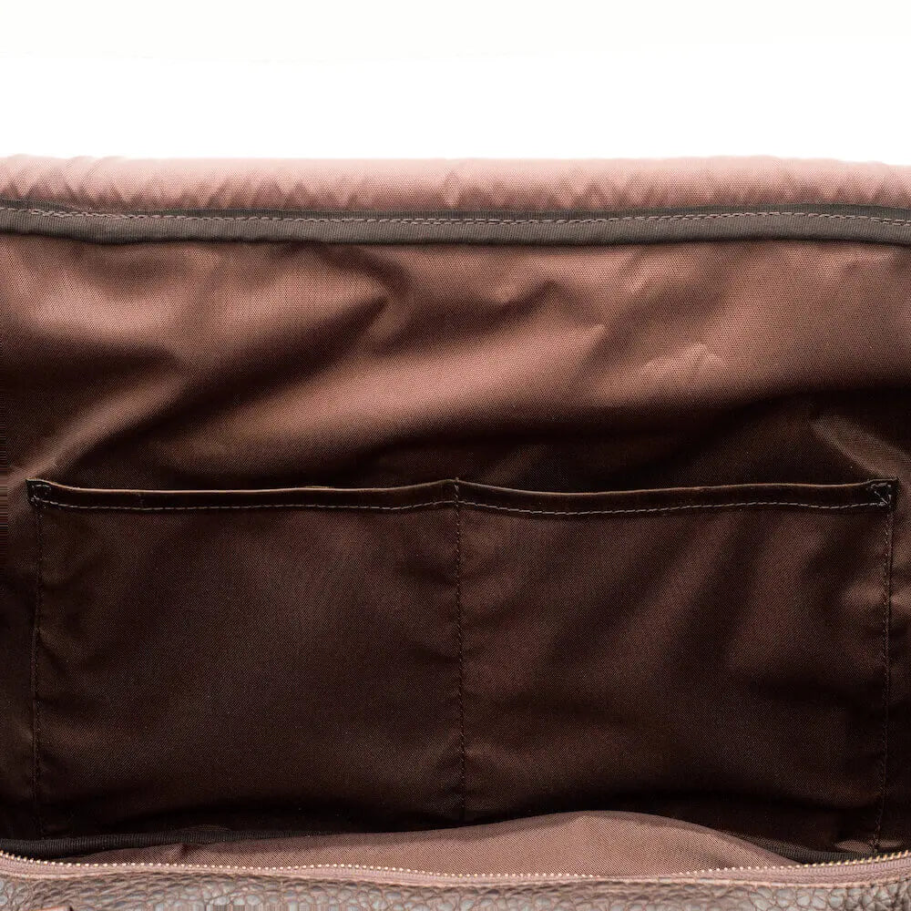 Theodore Leather Wheeled Carry-On Duffle Bag by Mission Mercantile Leather Goods, handmade leather goods detail photo 11