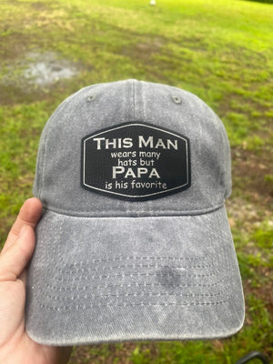This Man Wears Many Hats Custom Patch Hat by Poor Hog Customs, Southern lifestyle apparel detail photo 5