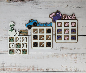 Tic Tac Toe, Easter basket, Monster Truck, Dinosaur, Unicorn.  Birthday Present, Party Favor, Travel Game, Tic-Tac-Toe Board, Games for Kids EverLee Creations
