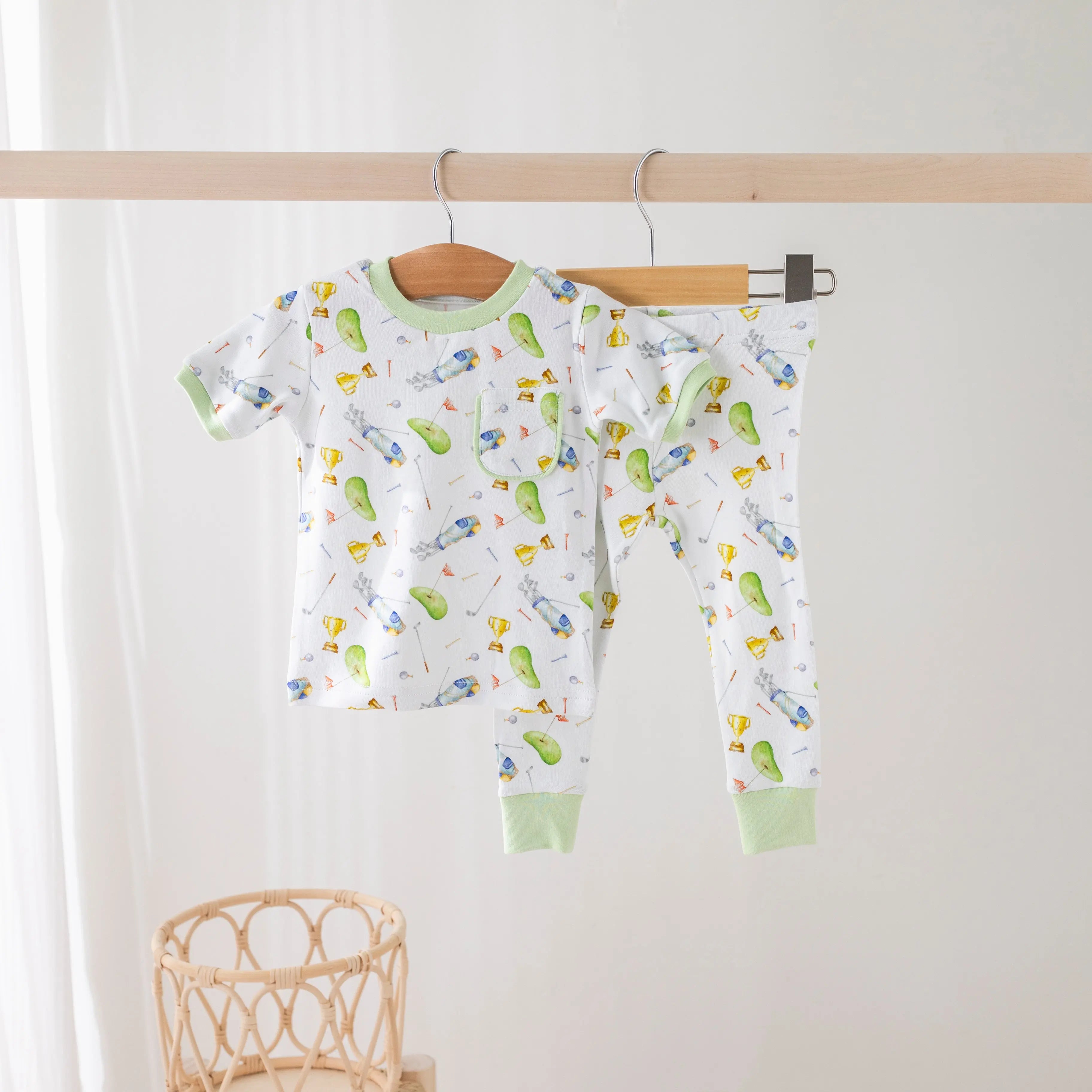 Time to Par-Tee Organic Cotton Golf Pajamas by Nola Tawk, Southern food gift main product photo