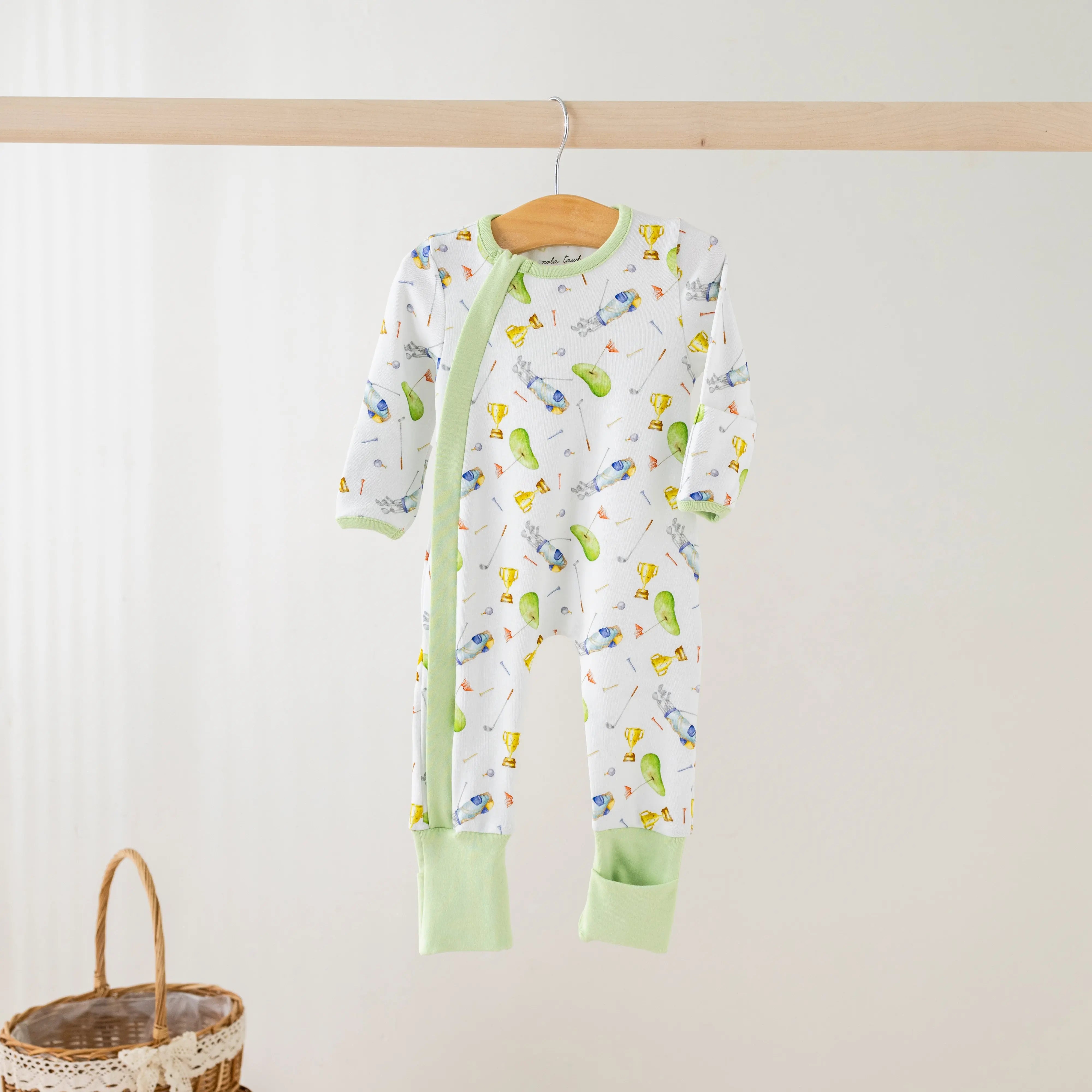Time to Par-Tee Organic Cotton Golf Pajamas by Nola Tawk, Southern food gift detail photo 2