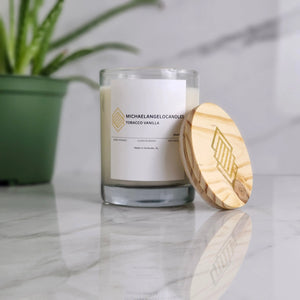 Tobacco and Vanilla 11 oz soy wax candle by Michelangelo Candles