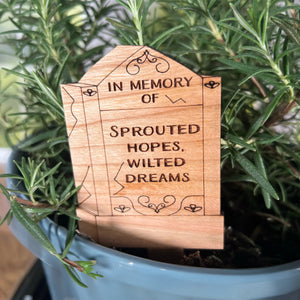 Tombstone Plant Picks (6 Designs) by Artspeak Studio, Southern home decor detail photo 4