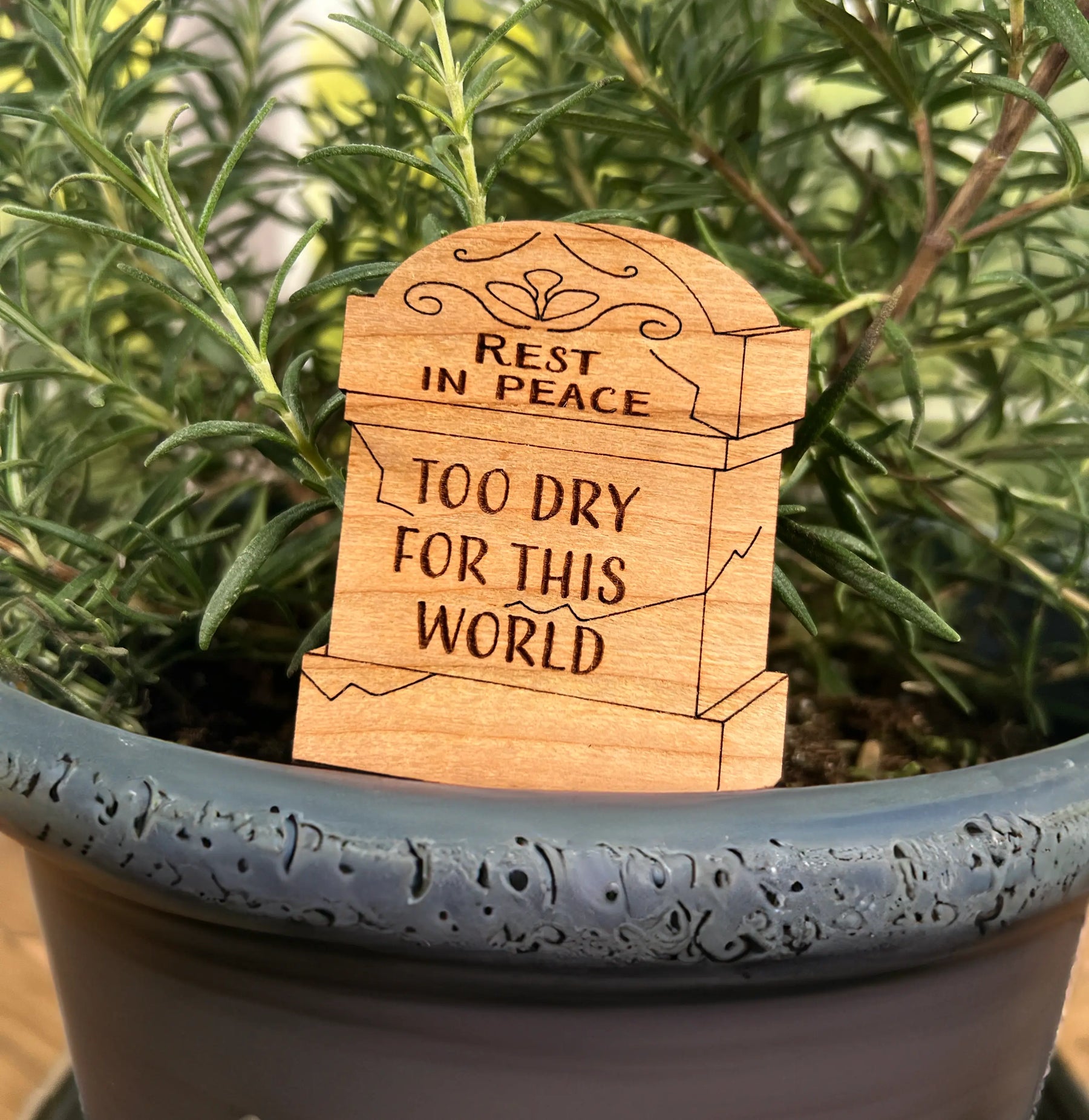 Tombstone Plant Picks (6 Designs) by Artspeak Studio, Southern home decor detail photo 5
