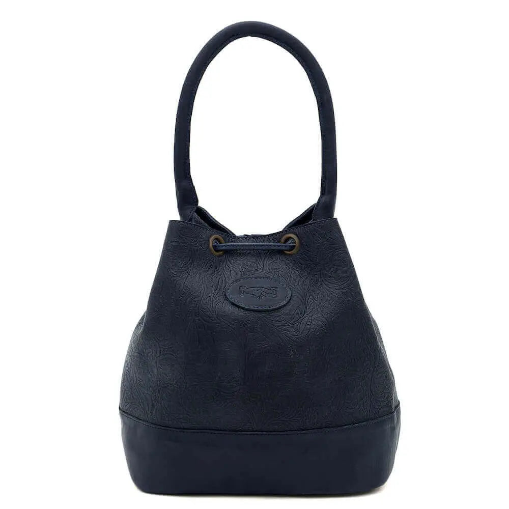 Tooled Leather Bucket Bag Mission Mercantile Leather Goods