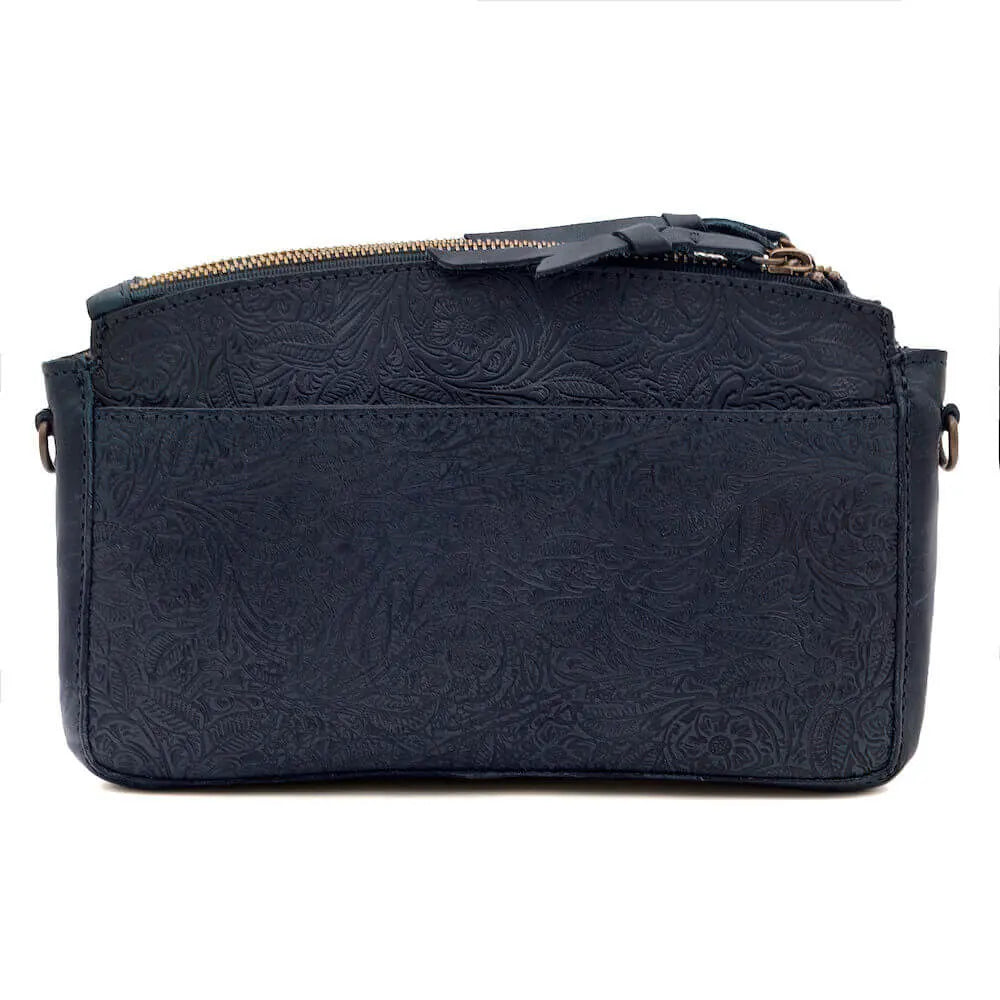 Tooled Leather Crossbody Bag Mission Mercantile Leather Goods