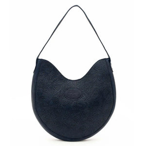 Tooled Leather Hobo Bag by Mission Mercantile Leather Goods, handmade leather goods detail photo 7