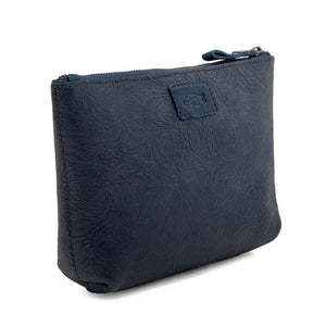 Tooled Leather Large Zippered Pouch by Mission Mercantile Leather Goods, handmade leather goods detail photo 5
