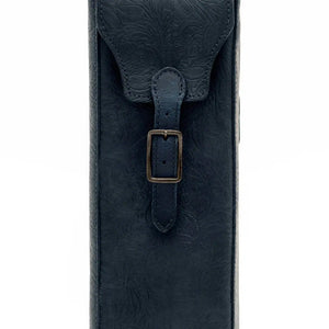Tooled Leather Single Bottle Wine Carrier Mission Mercantile Leather Goods