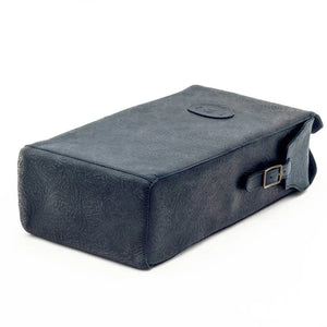 Tooled Leather Two Bottle Wine Carrier by Mission Mercantile Leather Goods, handmade leather goods detail photo 10