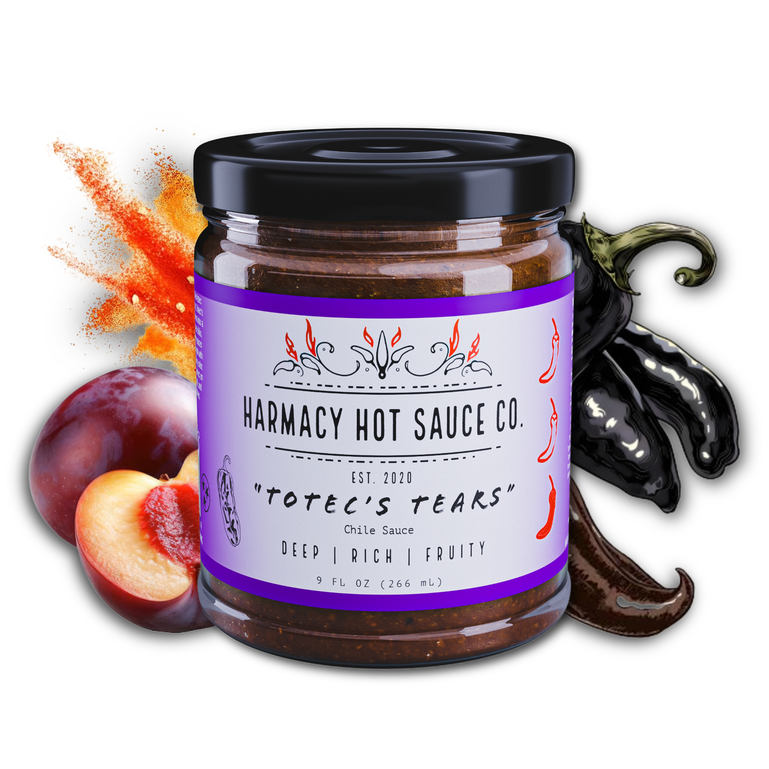 Totec's Tears - Pasilla & Plum (9oz)