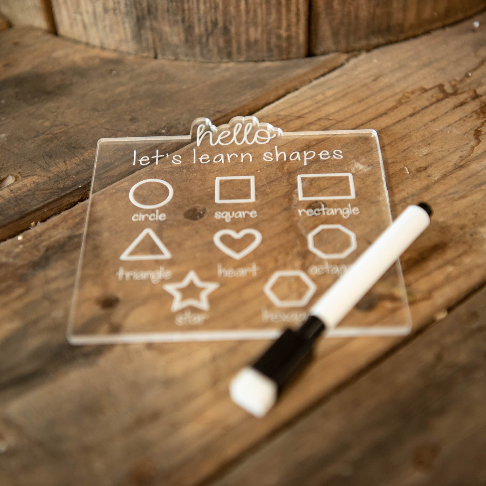 Shapes Trace and Erase Learning Board by Still Magnolia, pet accessory detail photo 2