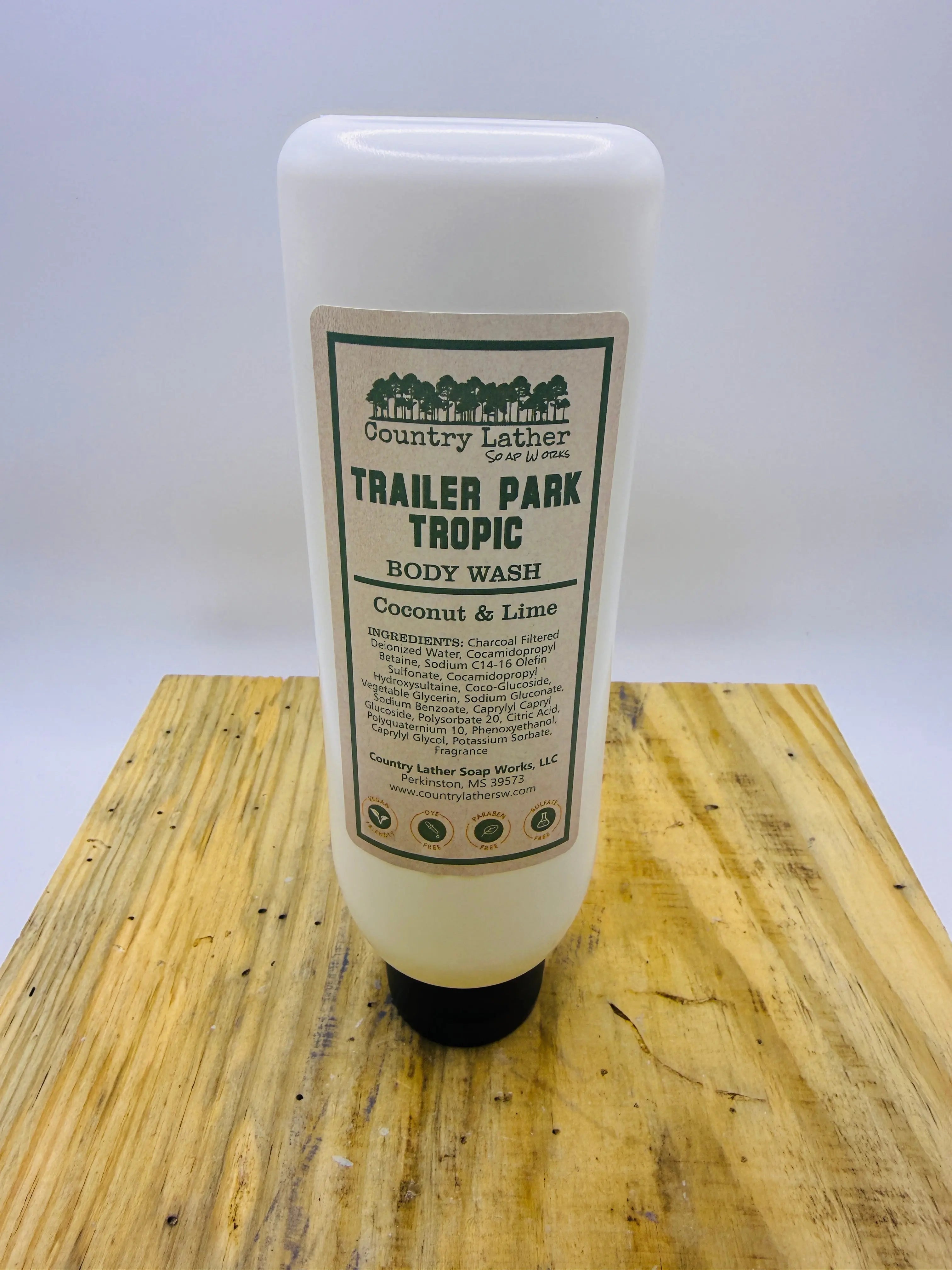 Trailer Park Tropic body wash by Country Lather Soap Works