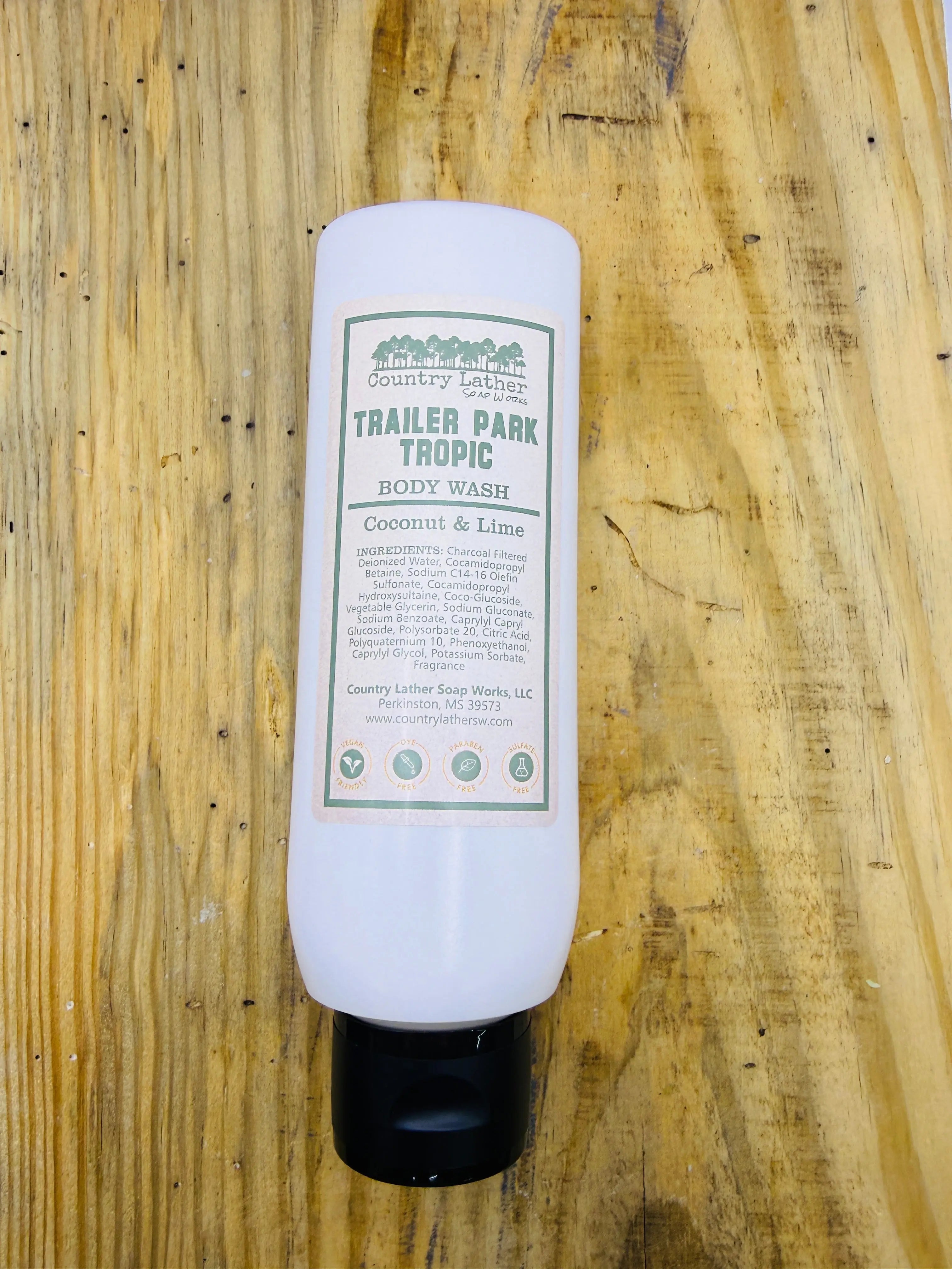 Trailer Park Tropic handmade Southern body wash
