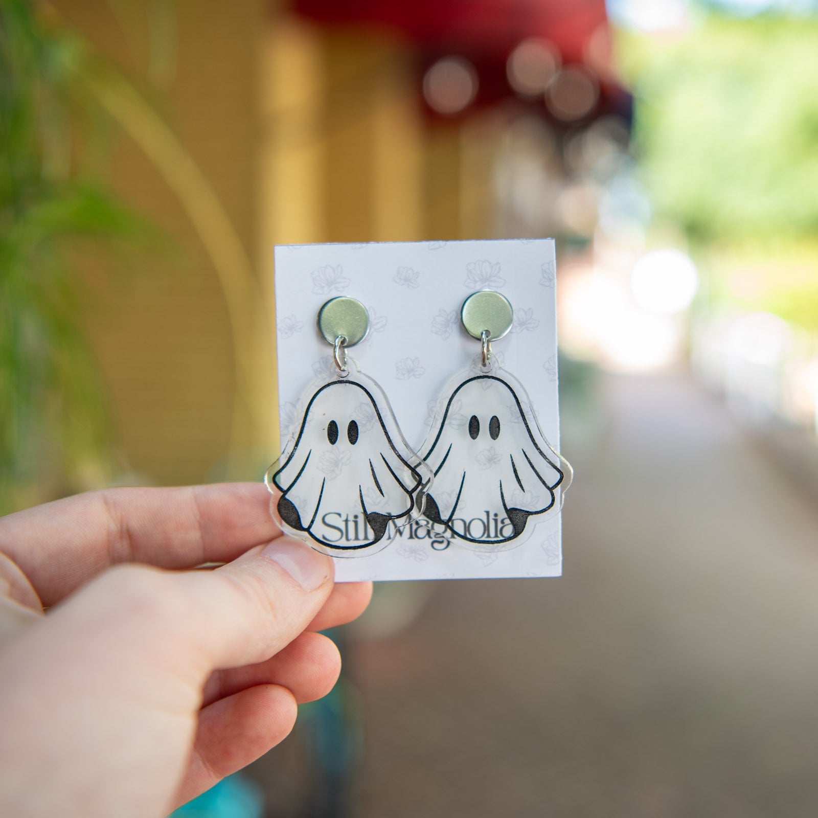 Transparent Ghost Earrings by Still Magnolia, handmade jewelry main product photo