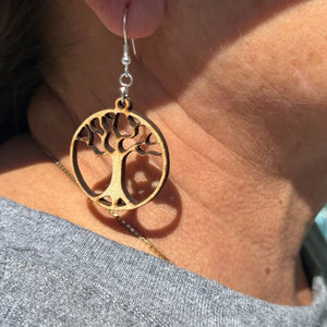 Tree of Life Wooden Earrings | Spiritual Nature Jewelry