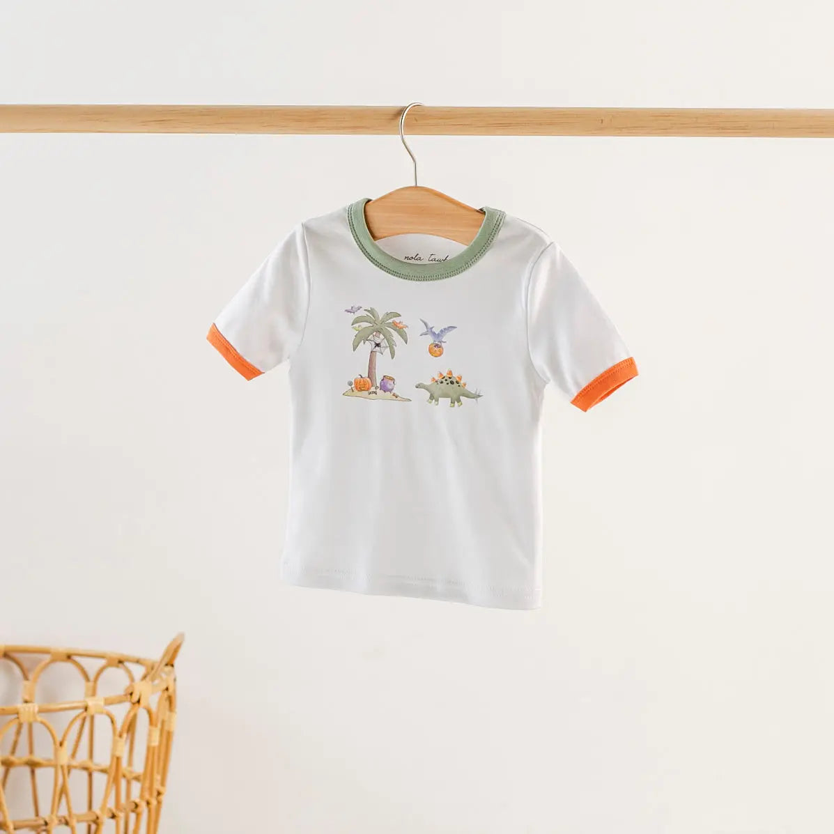Trick RAWR treat Halloween Organic Cotton Tee Nola Tawk