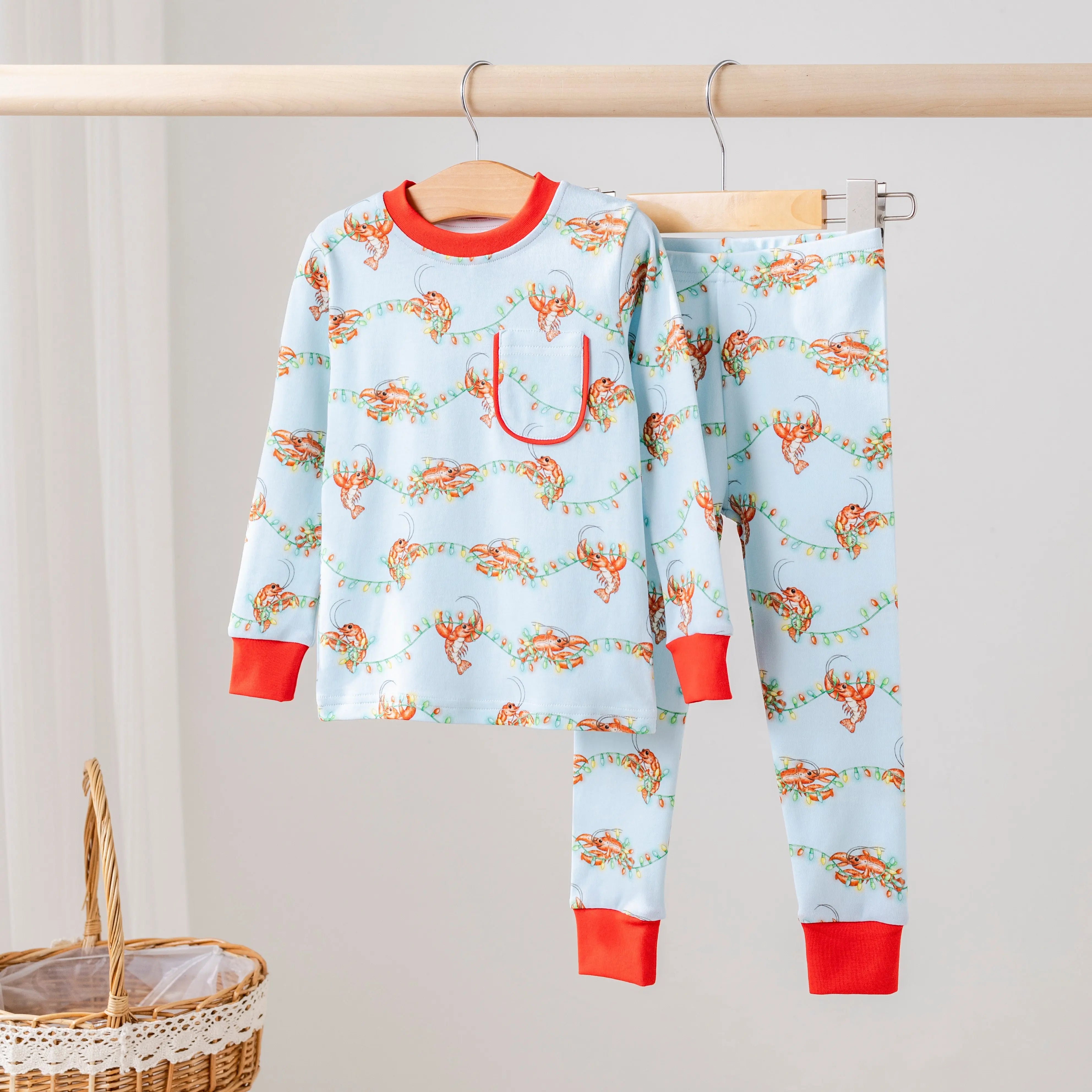 Twinkling Tails Organic Cotton Kids Pajamas by Nola Tawk, Southern food gift main product photo