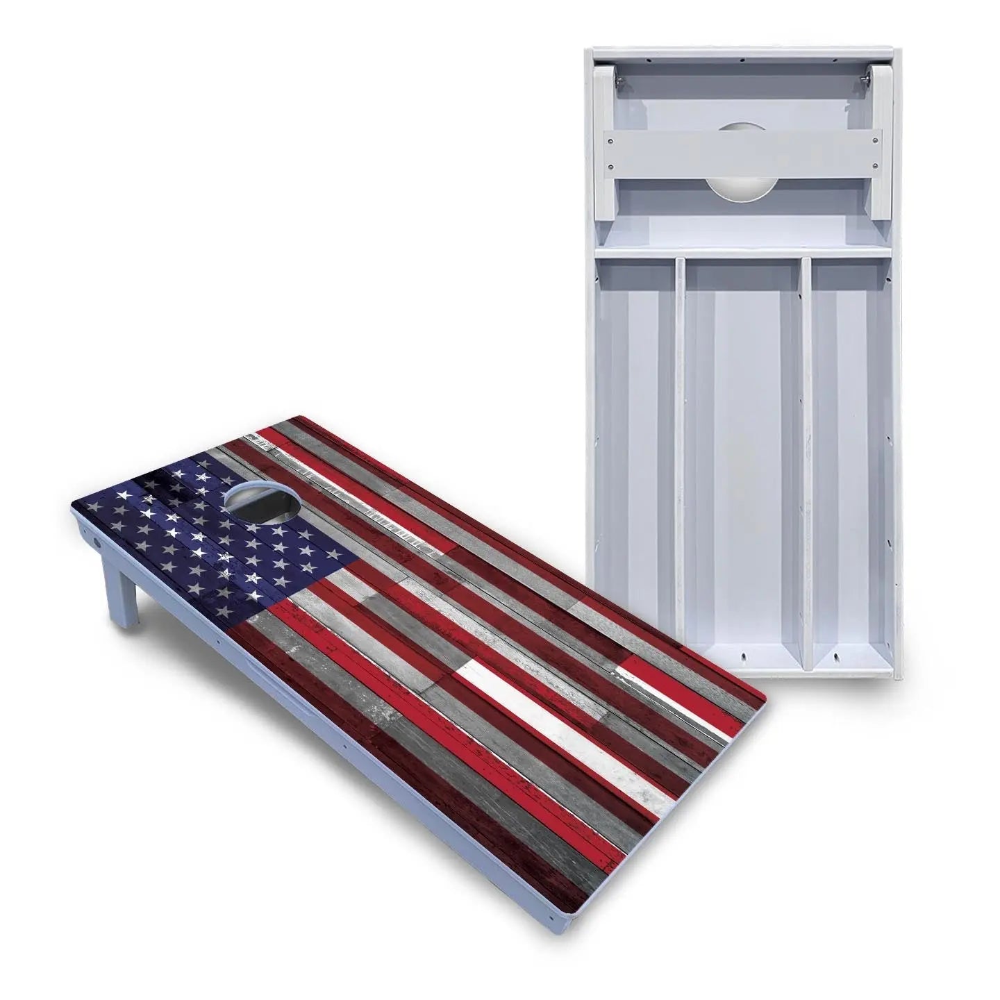 USA / Canada / Union Jack Plank Flag Cornhole Boards - All Weather Series by Cornhole Solutions, custom cornhole board main product photo