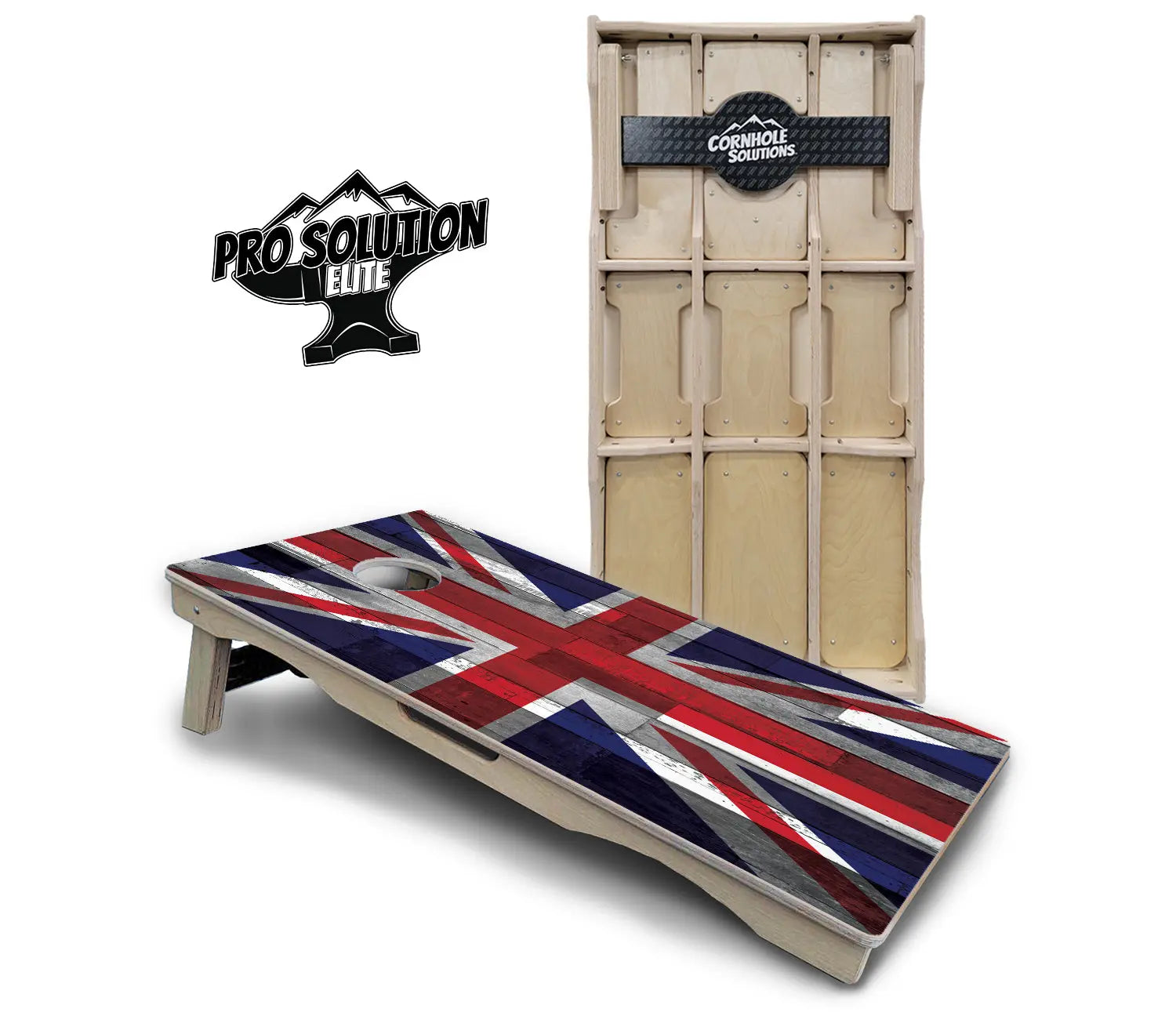 USA / Canada / Union Jack Plank Flag Cornhole Boards - Pro Solution Elite Series by Cornhole Solutions, custom cornhole board detail photo 12