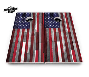 USA / Canada / Union Jack Plank Flag Cornhole Boards - Pro Solution Lite Series by Cornhole Solutions, custom cornhole board detail photo 4