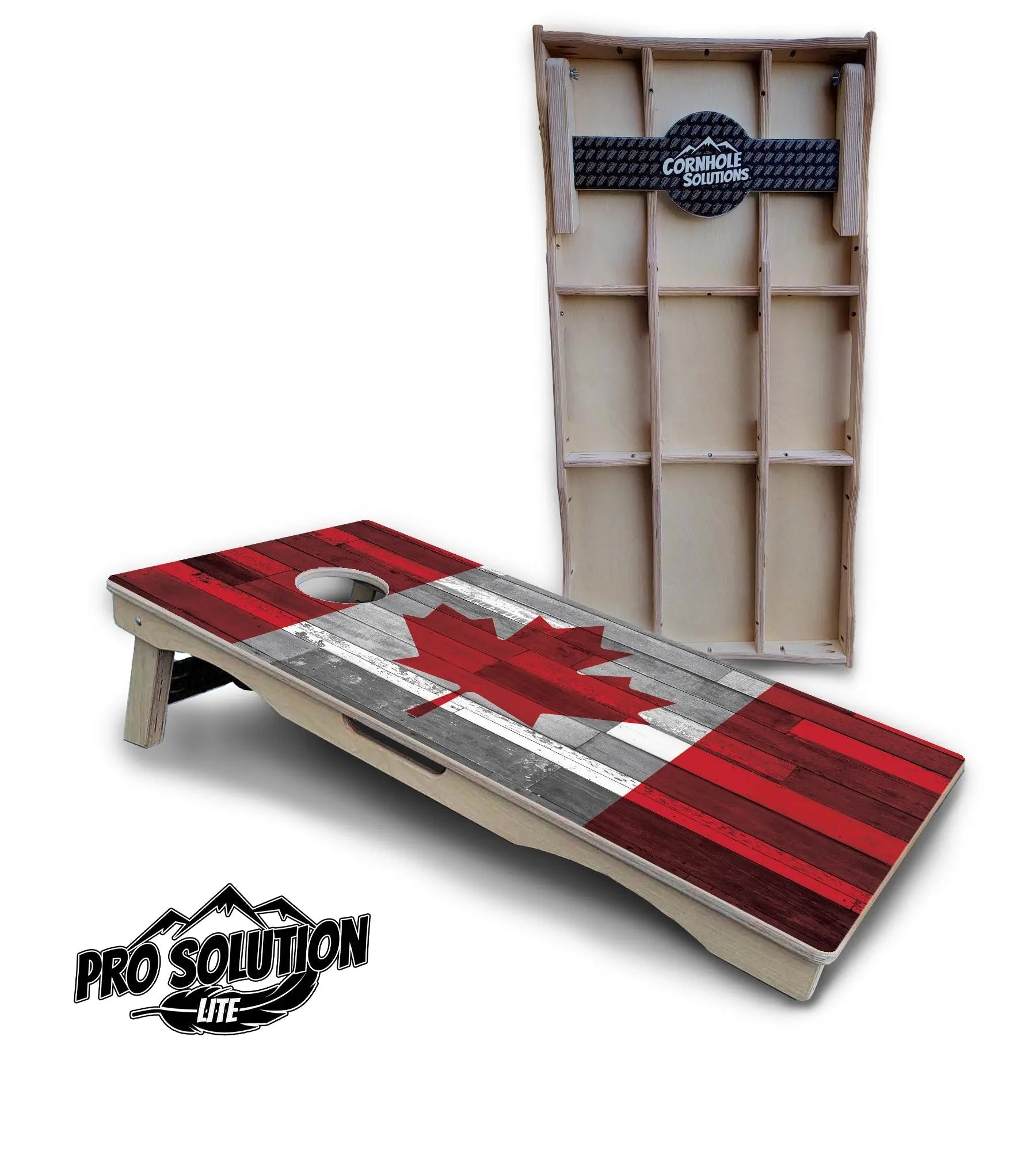 USA / Canada / Union Jack Plank Flag Cornhole Boards - Pro Solution Lite Series by Cornhole Solutions, custom cornhole board detail photo 6