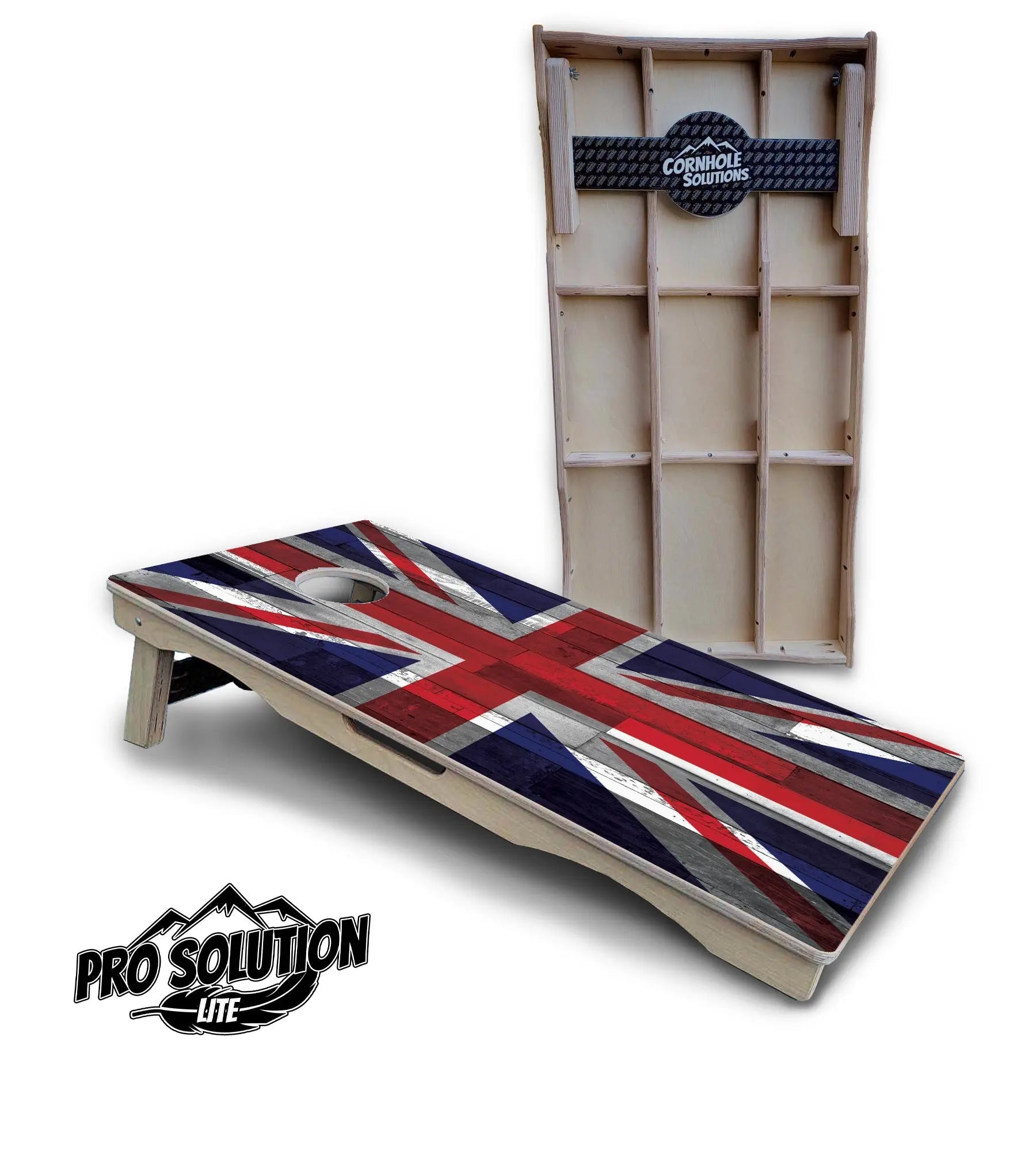 USA / Canada / Union Jack Plank Flag Cornhole Boards - Pro Solution Lite Series by Cornhole Solutions, custom cornhole board detail photo 11
