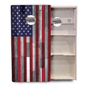 USA / Canada / Union Jack Plank Flags Cornhole Boards - Professional Tournament Series by Cornhole Solutions, custom cornhole board detail photo 7