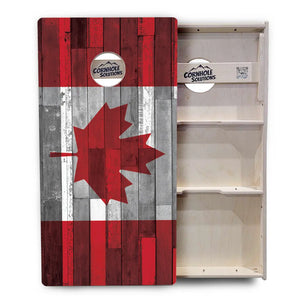 USA / Canada / Union Jack Plank Flags Cornhole Boards - Professional Tournament Series by Cornhole Solutions, custom cornhole board detail photo 15